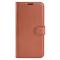  iPhone 15 Plus Fodral Litchi Textur Brun