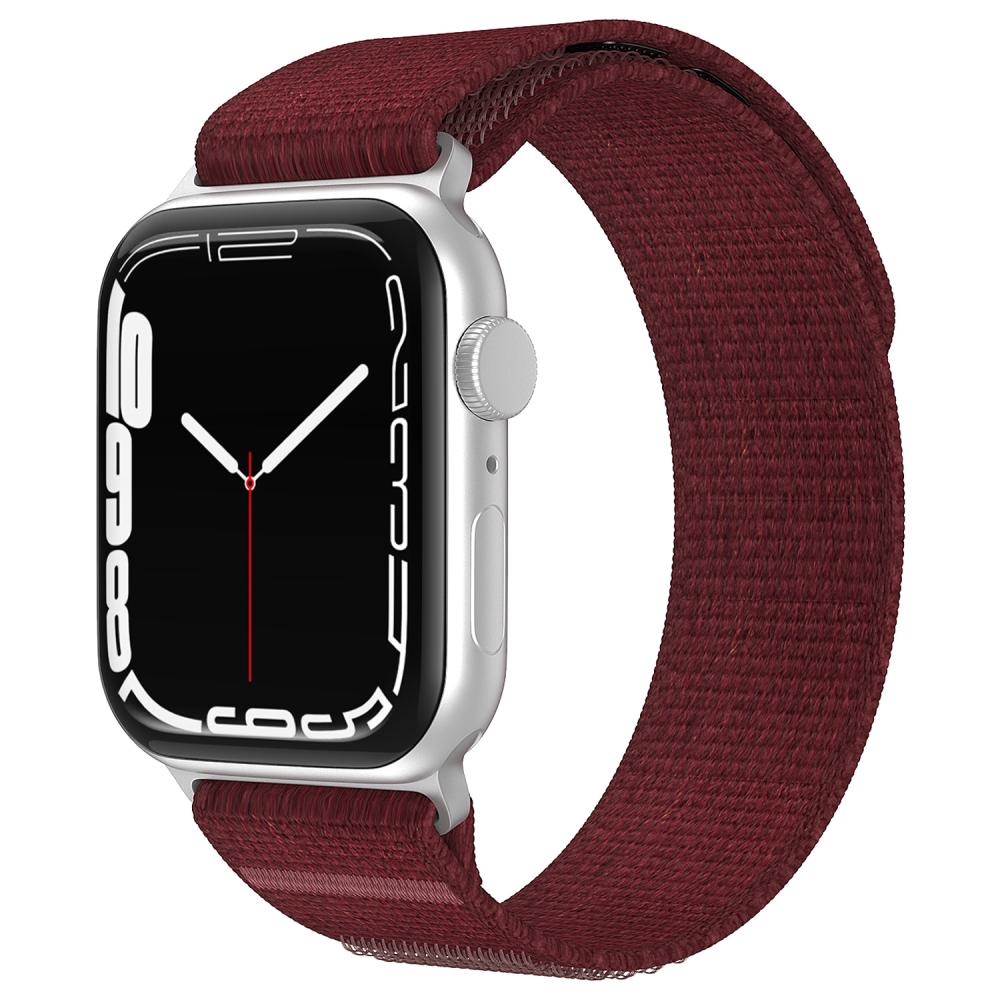 ColorPop Apple Watch 38/40/41/42 mm Armband Nylon Trail Loop Vinröd