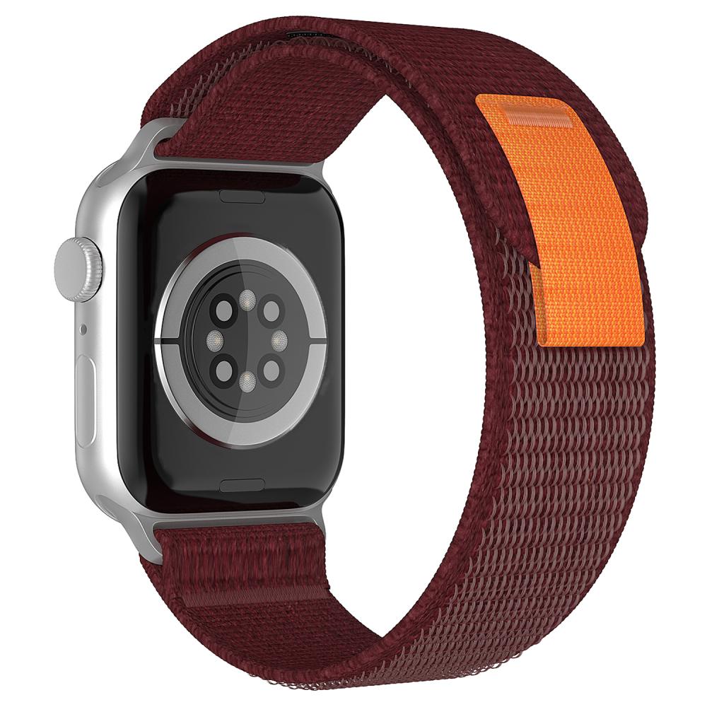 ColorPop Apple Watch 38/40/41/42 mm Armband Nylon Trail Loop Vinröd