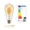 Hombli Hombli Smart Lampa Glödtråd E27 ST64-Bärnsten CCT