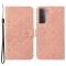  Samsung Galaxy S22 Plus Fodral Tryckta Mandala Blommor Roséguld