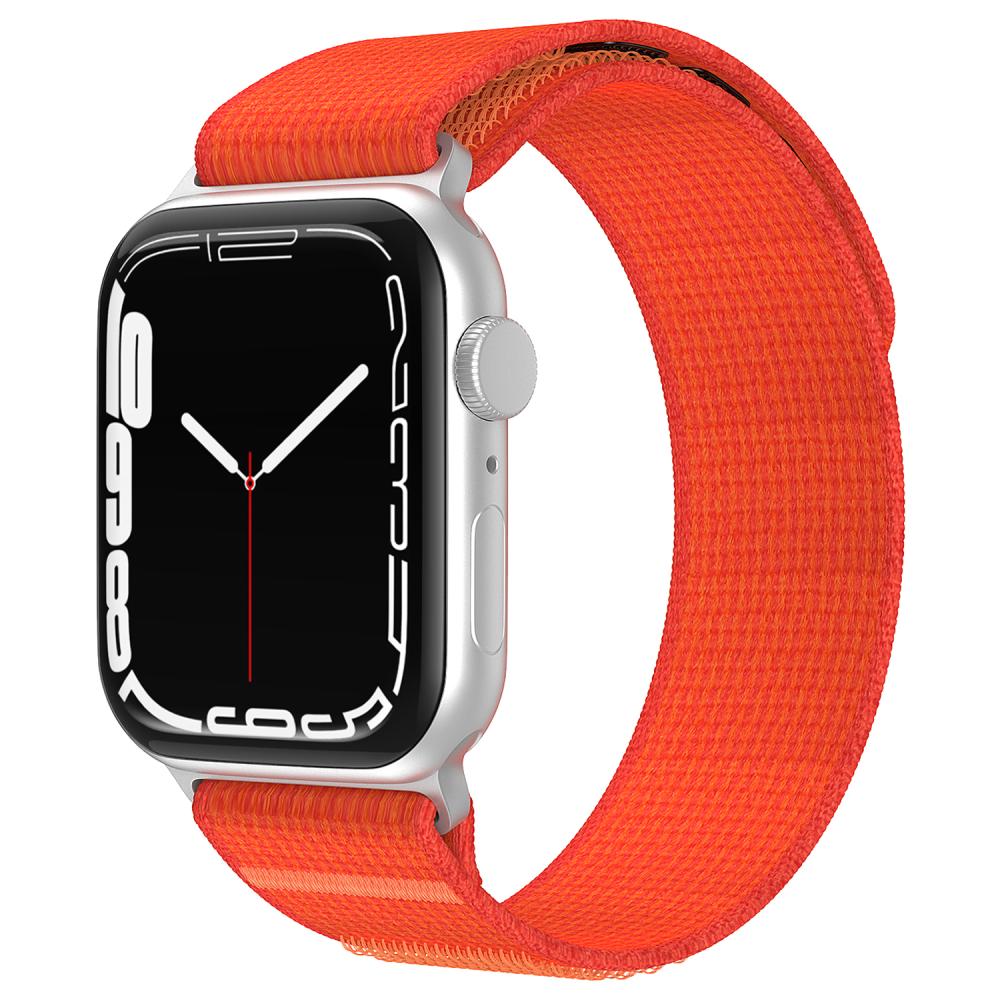 ColorPop Apple Watch 42/44/45/46/49 mm Armband Nylon Trail Loop Orangeröd