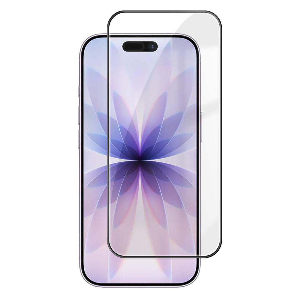  iPhone 18 Skärmskydd Heltäckande Svart Kant Transparent