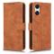  Sony Xperia 10 VI Fodral Skin Touch Läder Fodral Brun
