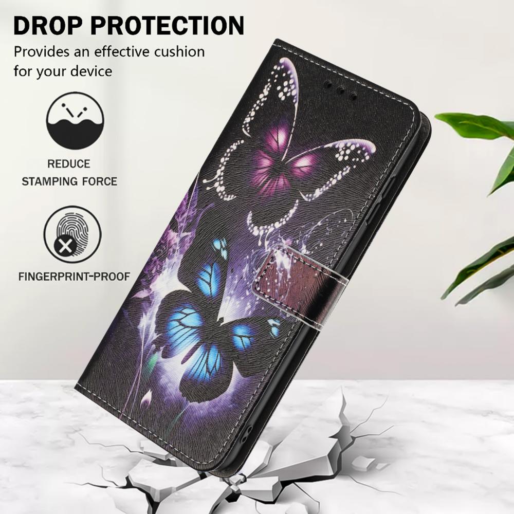  Samsung Galaxy A27 5G Fodral Läder Fjärilar
