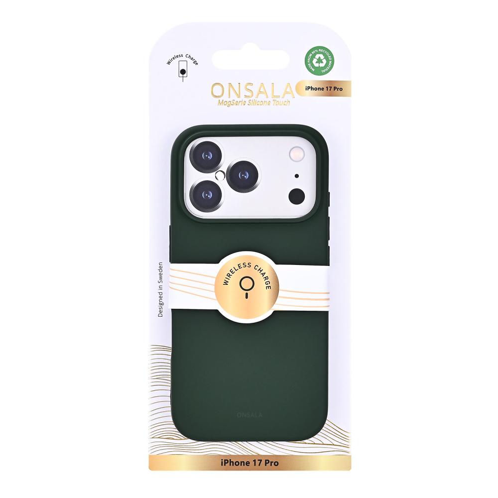 Onsala Onsala iPhone 17 Pro Mobilskal Med Silikonkänsla Olivgrön