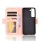  Samsung Galaxy S22 Plus Fodral Avtagbart Kortfodral Ljus Rosa