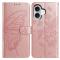  iPhone 17 Fodral Med Fjäril Tryck Roséguld