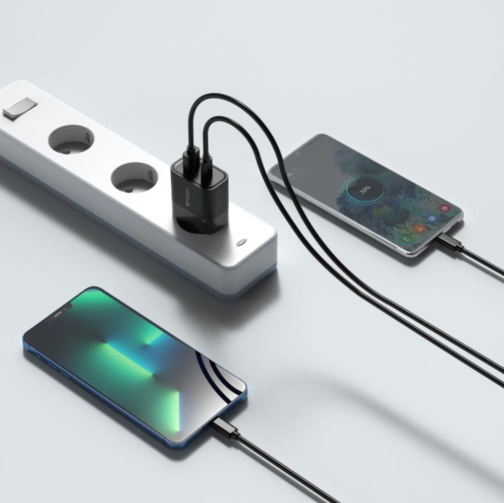 Tech-Protect Tech-Protect 30W PD/QC USB-C / USB-A Väggladdare Svart