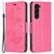  Samsung Galaxy S23 Plus Fodral Fjärilar Rosa