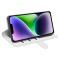  iPhone 15 Plus Fodral Crazy Horse Läder Vit
