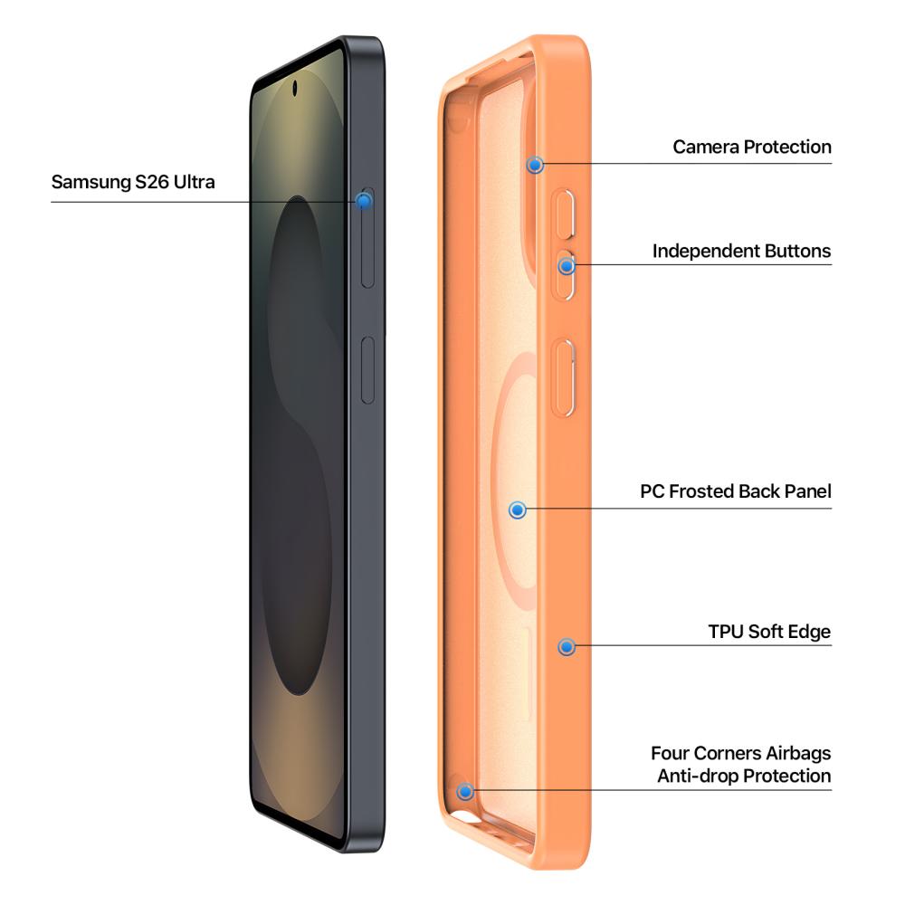 DUX DUCIS DUX DUCIS Galaxy S26 Ultra Skal MagSafe Yind Series Orange