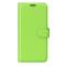  Sony Xperia 10 VII Fodral Litchi Läder Grön