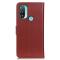  Motorola Moto E20 / E40 Fodral Litchi Textur Brun