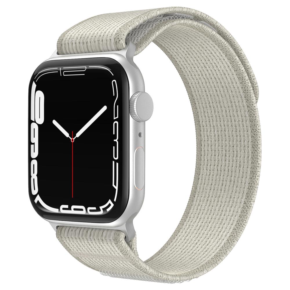 ColorPop Apple Watch 42/44/45/46/49 mm Armband Nylon Trail Loop Ljus Grå