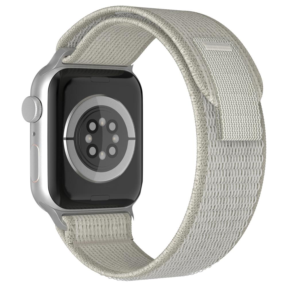ColorPop Apple Watch 42/44/45/46/49 mm Armband Nylon Trail Loop Ljus Grå