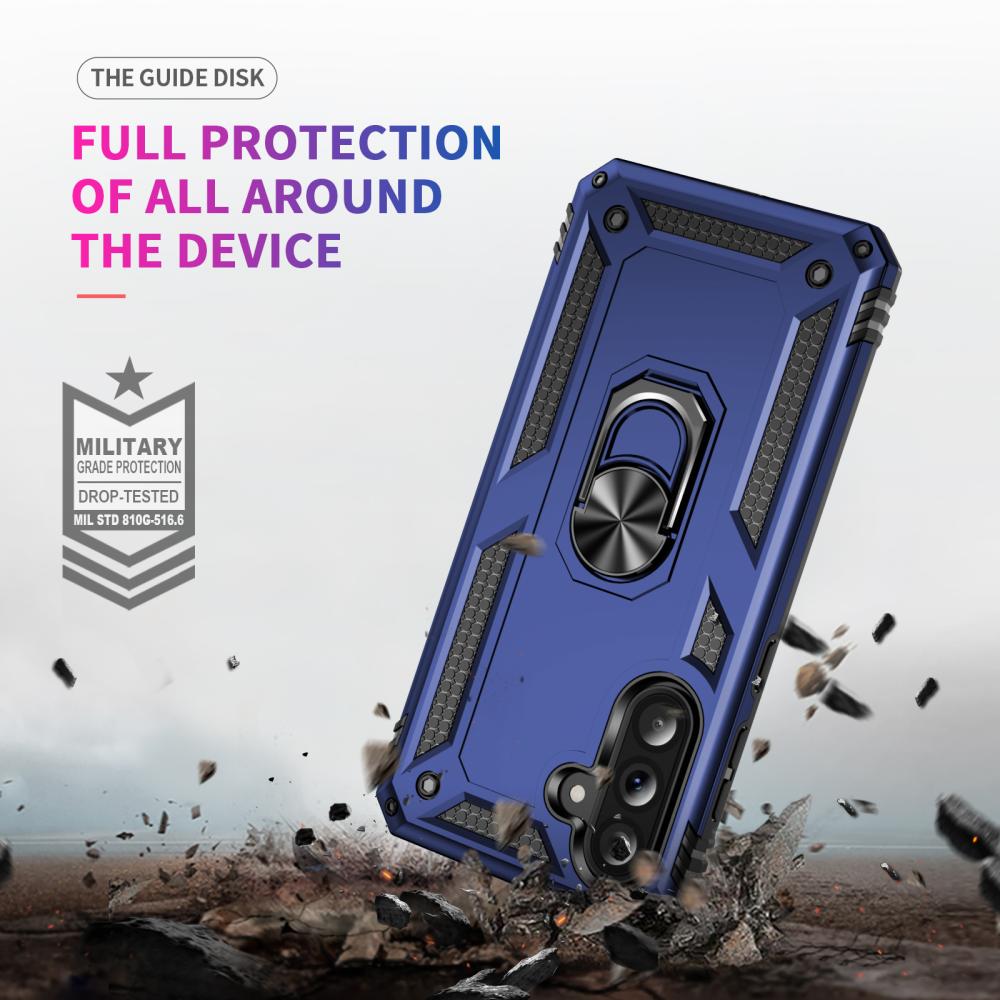  Samsung Galaxy A37 5G Skal Shockproof Hybrid Ring Blå