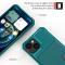  iPhone 14 Skal Med Magnetiskt Plånbok Cyan