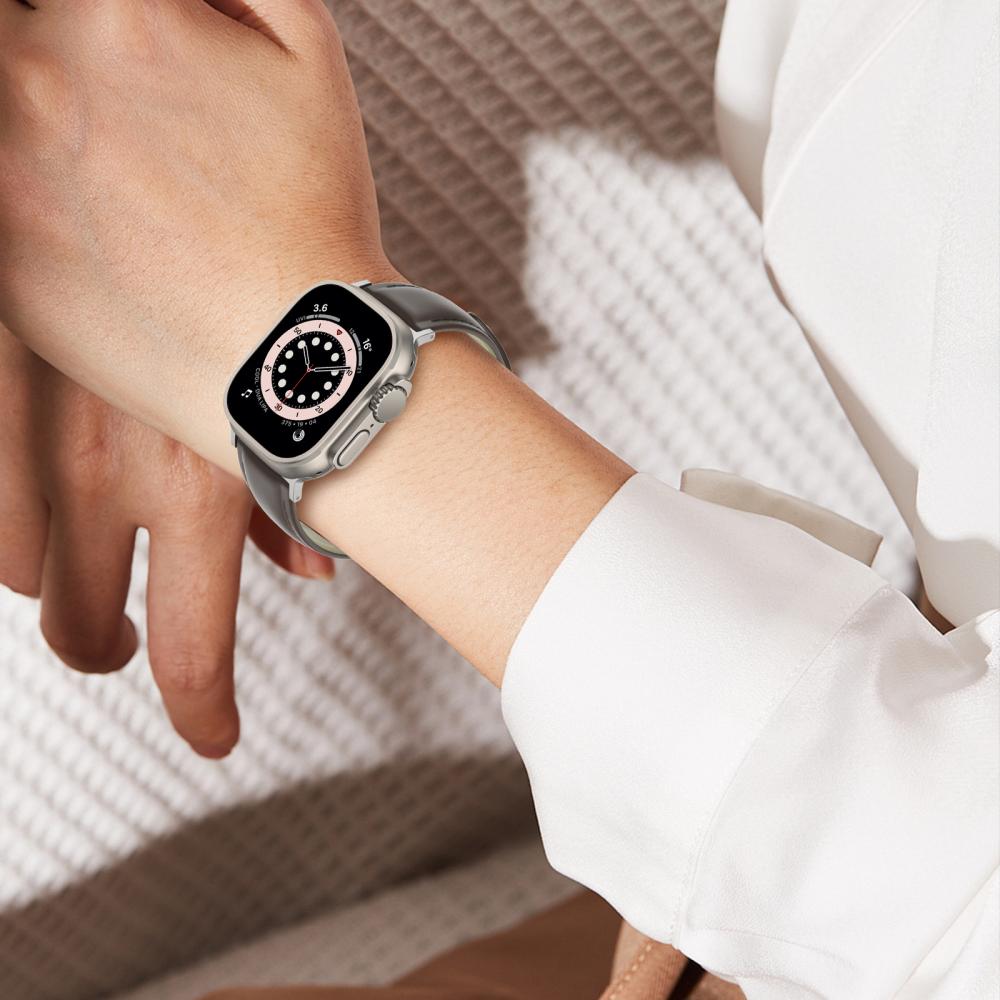 ColorPop Äkta Läder Armband Apple Watch 42/44/45/46/49 mm Mörk Brun