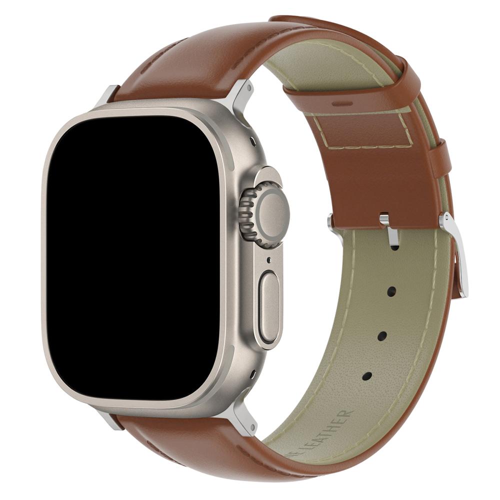 ColorPop Äkta Läder Armband Apple Watch 42/41/40/38 mm Brun