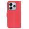  Xiaomi Redmi Note 14 5G Fodral Litchi Läder Röd