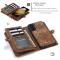 CASEME Samsung Galaxy S21 - CASEME 2-i-1 Multifunktionellt Plånboksfodral - Brun