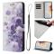  Samsung Galaxy A27 5G Fodral Läder Rosor Lila