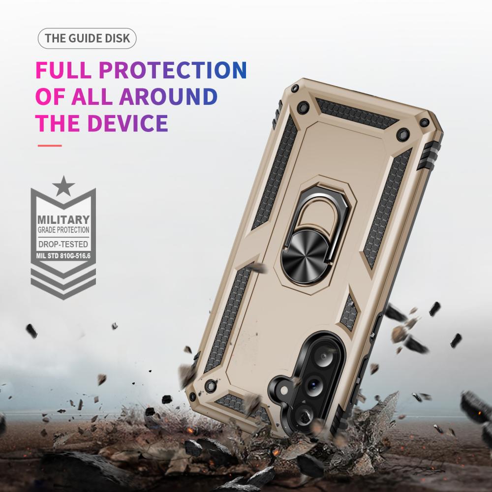  Samsung Galaxy A37 5G Skal Shockproof Hybrid Ring Guld