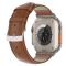 ColorPop Äkta Läder Armband Apple Watch 42/44/45/46/49 mm Brun