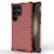  Galaxy S24 Ultra Skal Honeycomb Shockproof Hybrid Röd