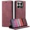 CASEME CASEME Xiaomi 15T Fodral Flip Retro Läder Röd