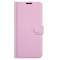  Samsung Galaxy A03s Fodral Litchi Läder Ljus Rosa