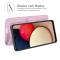  Samsung Galaxy A03s Fodral Litchi Läder Ljus Rosa