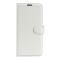  iPhone 17e / 16e Fodral Litchi Läder Vit