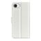  iPhone 17e / 16e Fodral Litchi Läder Vit