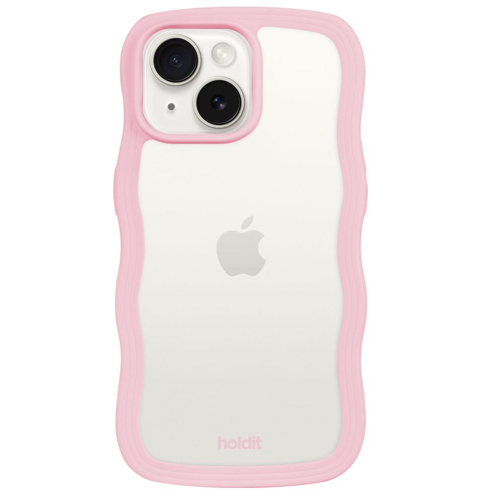 holdit holdit iPhone 15 Plus / 14 Plus Skal Wavy Pink Transparent