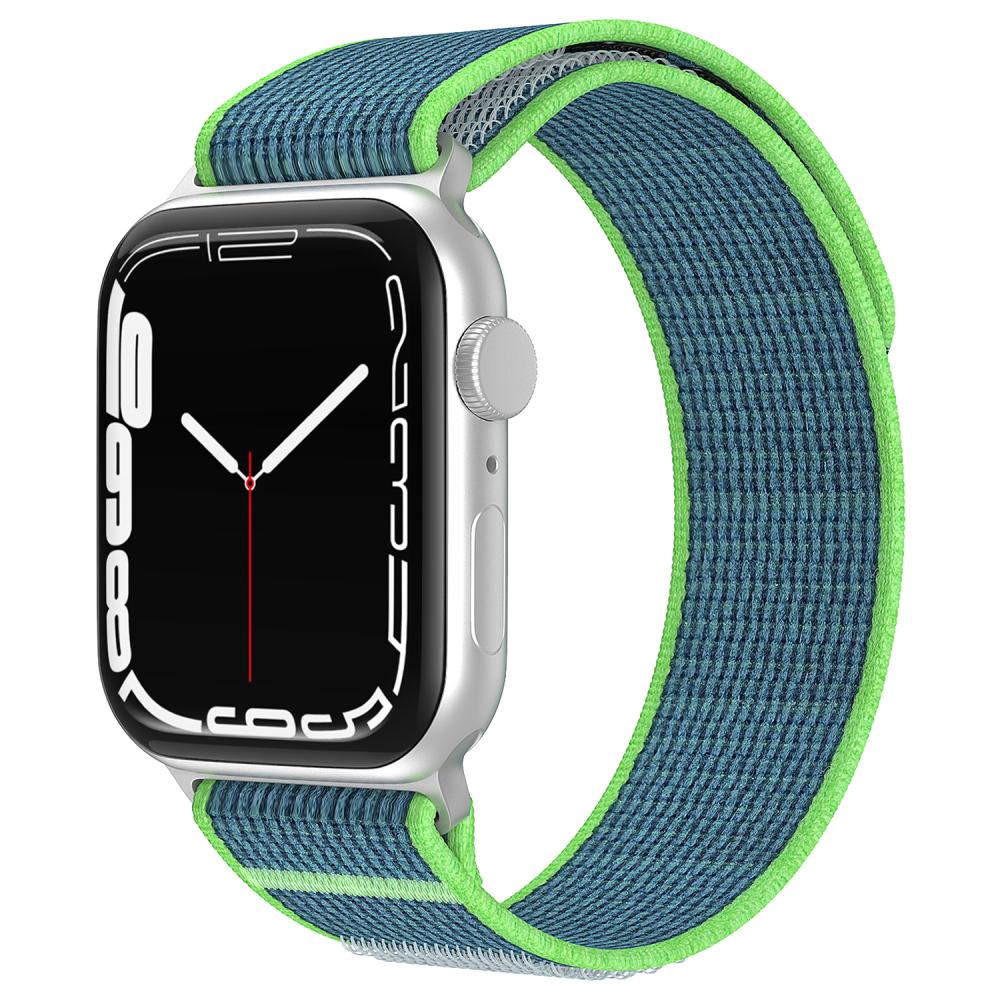 ColorPop Apple Watch 38/40/41/42 mm Armband Nylon Trail Loop Blå/Grön