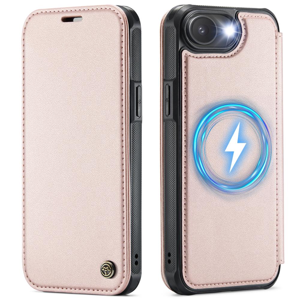 CASEME CASEME iPhone 16e/17e Skal RFID Plånbok Roséguld