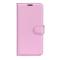  Sony Xperia 10 VII Fodral Litchi Läder Ljus Rosa