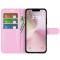  iPhone 17e / 16e Fodral Litchi Läder Ljus Rosa