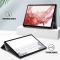  Samsung Galaxy Tab S9 Plus Fodral Läder Svart