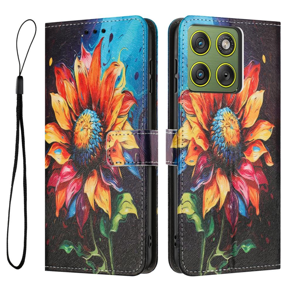  Motorola Edge 70 Fodral Med Tryck Solros