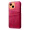 KSQ iPhone 13 Mini - KSQ Läder Skal Med Kortfack - Rosa