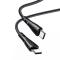 MCDODO MCDODO Snabbladdare 1.2m USB-C - USB-C Nylon Kabel - Svart