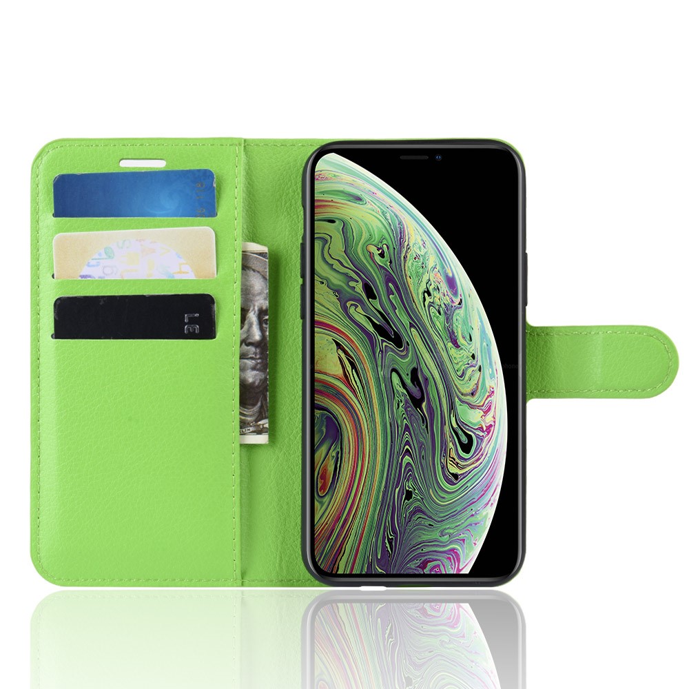  iPhone 11 Pro Fodral Litchi Läder Grön