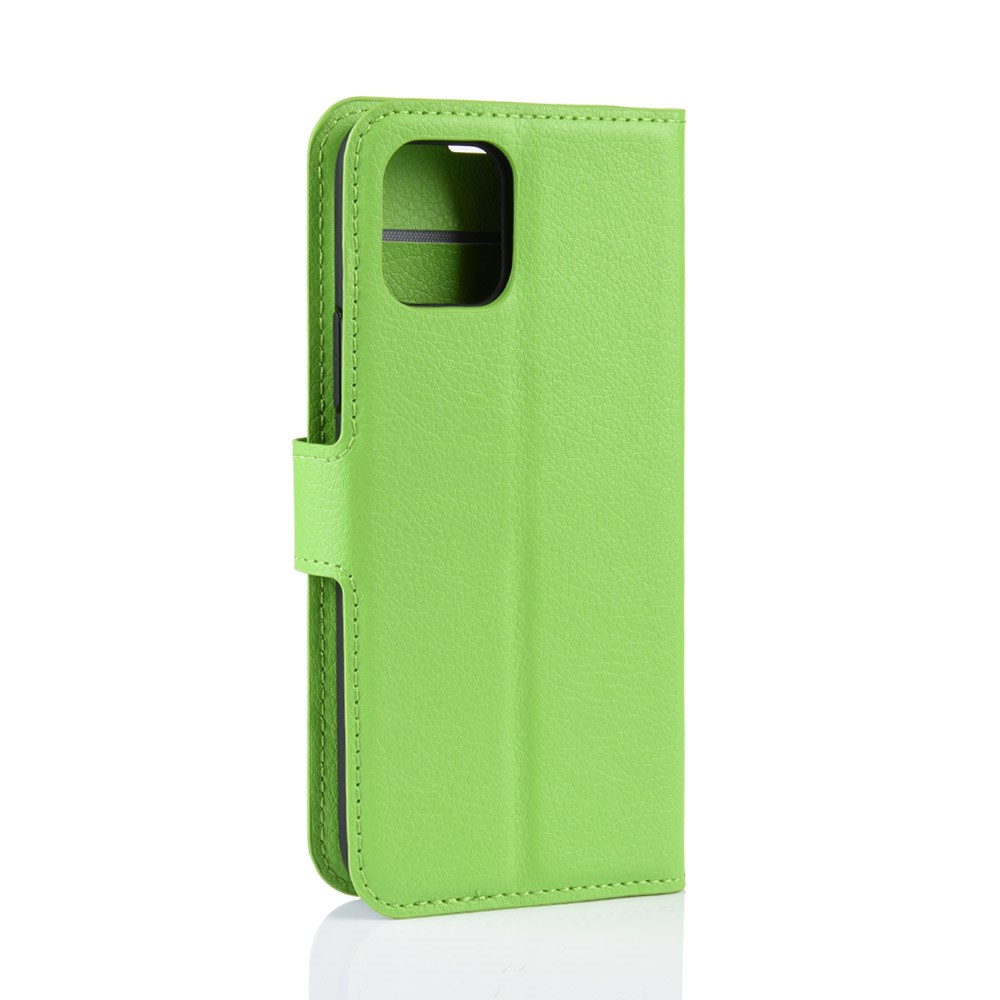  iPhone 11 Pro Fodral Litchi Läder Grön