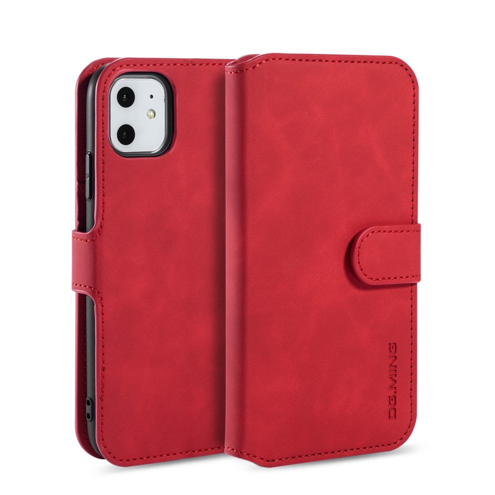 DG.MING DG.MING iPhone 11 Fodral Retro Läder Röd