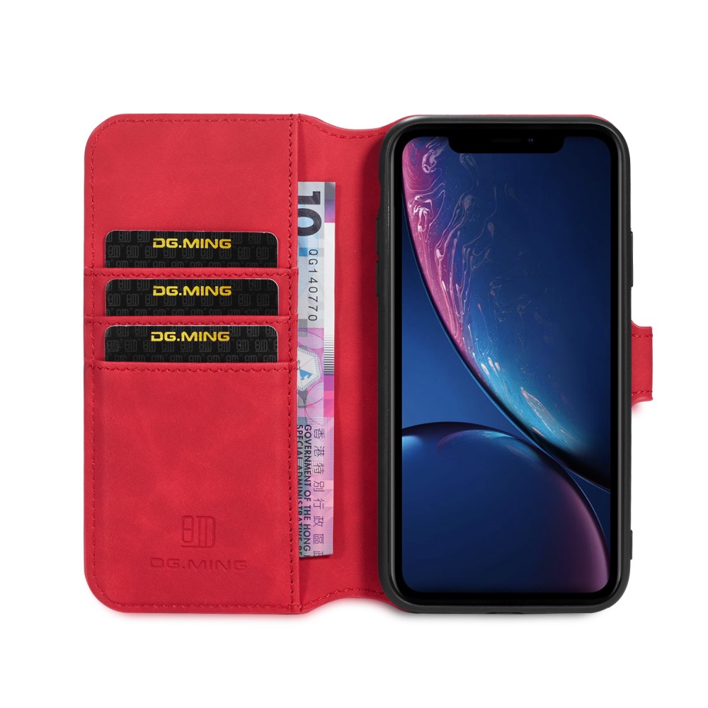 DG.MING DG.MING iPhone 11 Fodral Retro Läder Röd