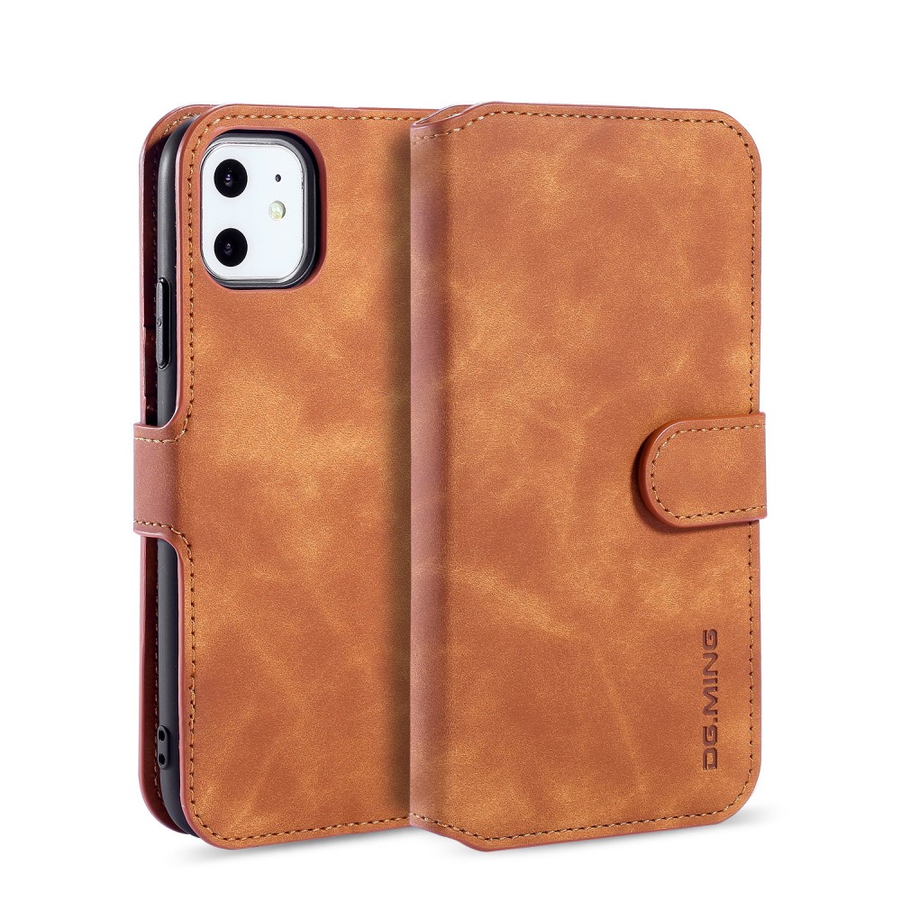 DG.MING DG.MING iPhone 11 Fodral Retro Läder Brun