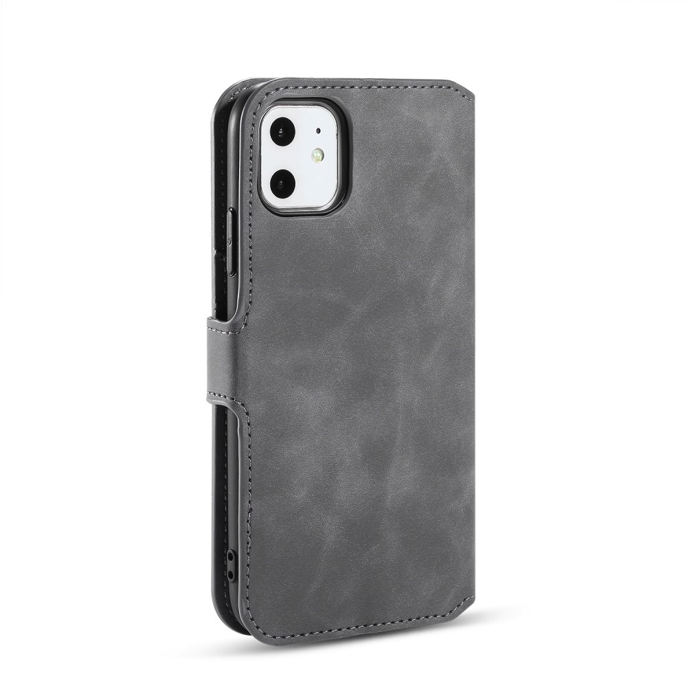 DG.MING DG.MING iPhone 11 Fodral Retro Läder Grå
